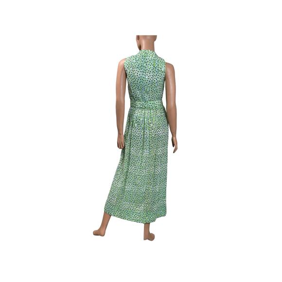 60s Anne Fogarty Green Polka Dot Sequin Accents Fit & Flare Junior Dress Sz XS - Picture 4 of 10